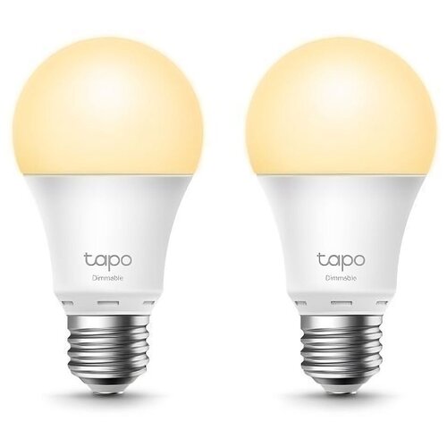 Умная лампа TP-Link Tapo L510E (2pack) E27 8.7Вт 806lm Wi-Fi (упак:2шт) (TAPO L510E(2-PACK)) умная лампочка tp link tapo l530e e27 8 7вт 806lm wi fi упак 2шт белая