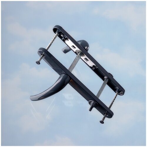 Нажимной гарнитур (ручка дверная) VORNE (Safir) 25/90 WC для ванной цвет антрацит