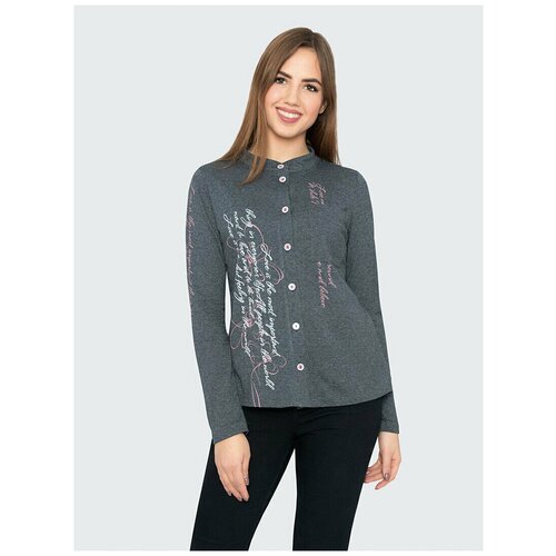 фото Рубашка style margo, размер 44, серый