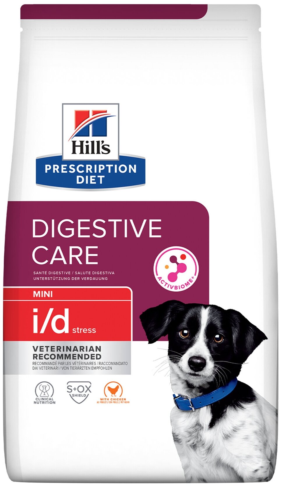 Корм для собак Hill's Prescription Diet i/d Stress Mini, при расстройствах ЖКТ в том числе вызванных стрессом с курицей 1 кг 55398