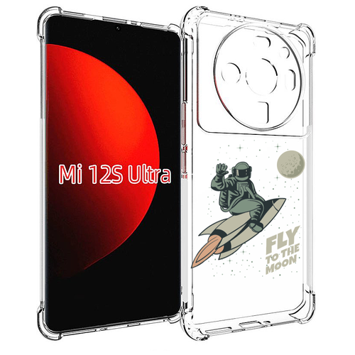 Чехол MyPads Полет-на-Луну для Xiaomi 12S Ultra задняя-панель-накладка-бампер