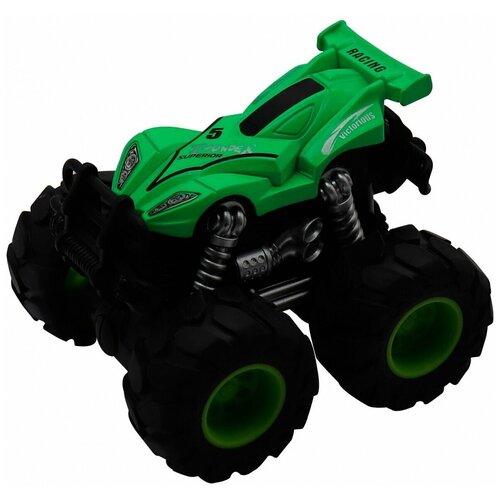 Машинка гоночная die-cast 4*4, 12 см, фрикционная, двойной реверс, зеленая Funky toys FT61035