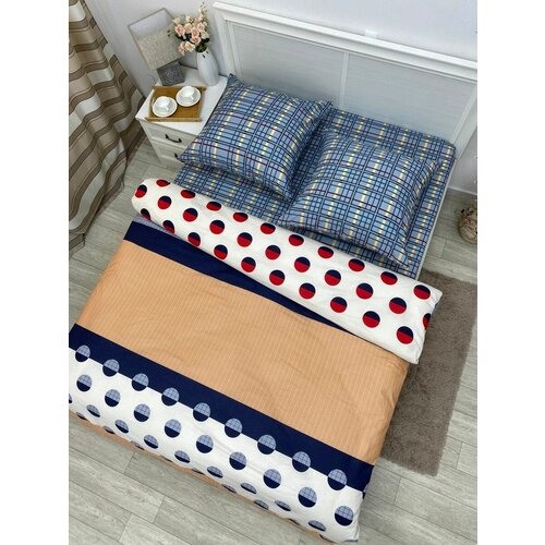 бежевый, белый, голубой