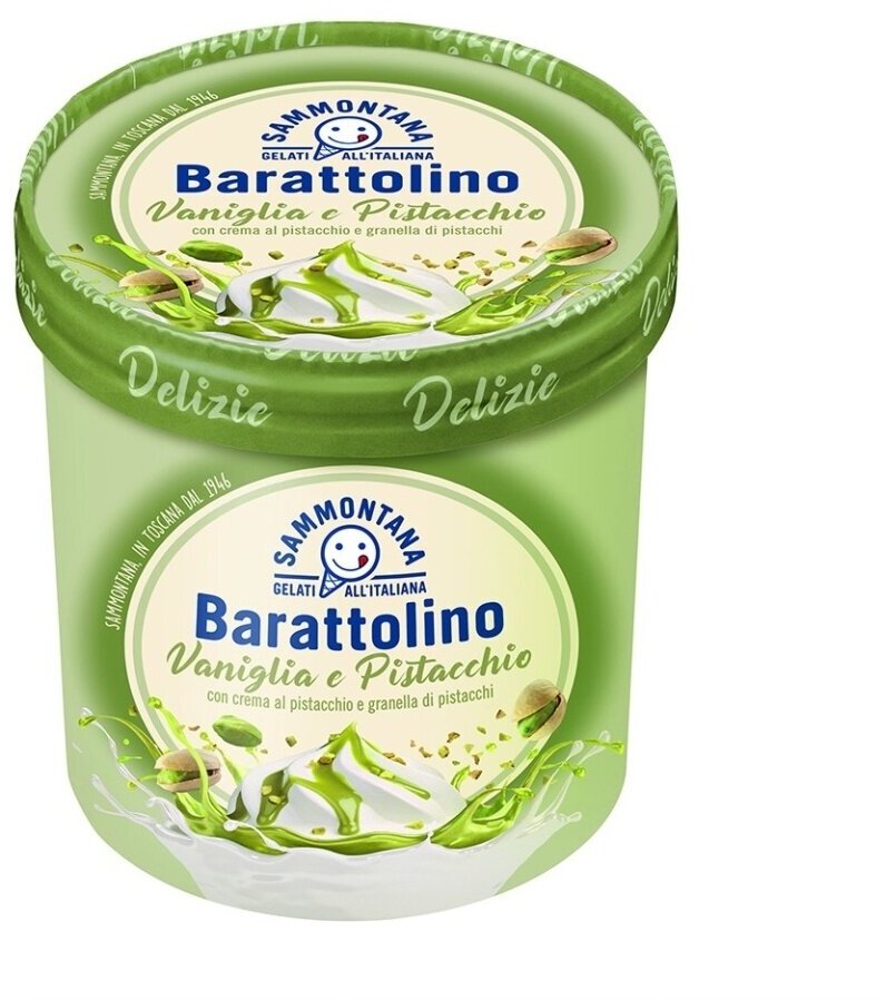 Итальянское мороженое Sammontana Фисташко Ванила Бараттолино