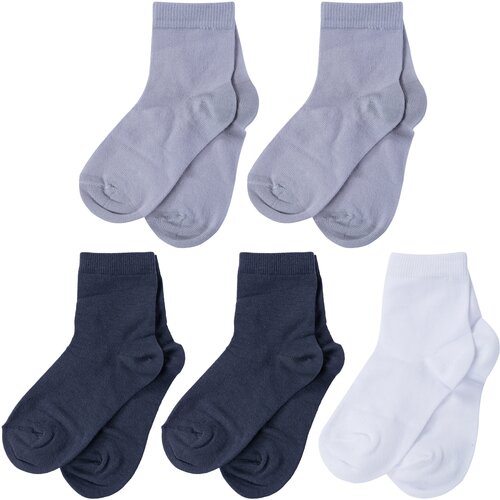 Носки LorenzLine 5 пар, размер 16-18, белый, серый носки lorenzline 5 пар размер 16 18 голубой серый