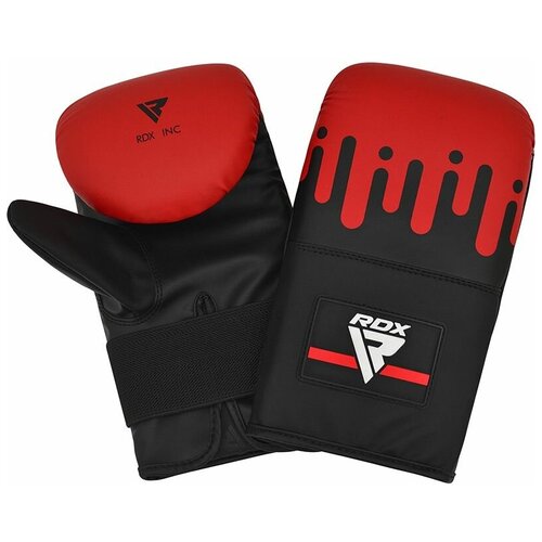 фото Перчатки снарядные rdx boxing bag mitts bmr-f9rb черный/красный