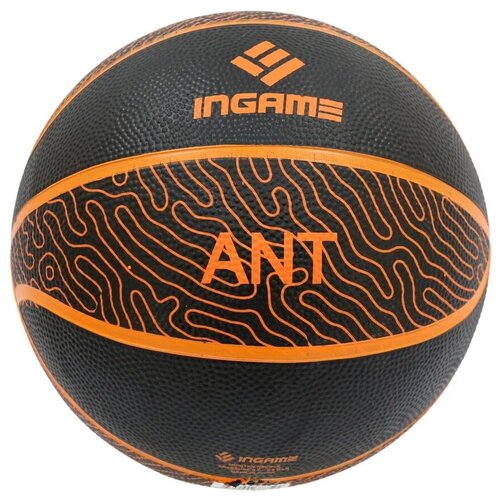Мяч баскетбольный INGAME Ant №7 черно-оранжевый мяч волейбольный ingame fluo черно бело оранжевый ivb 103