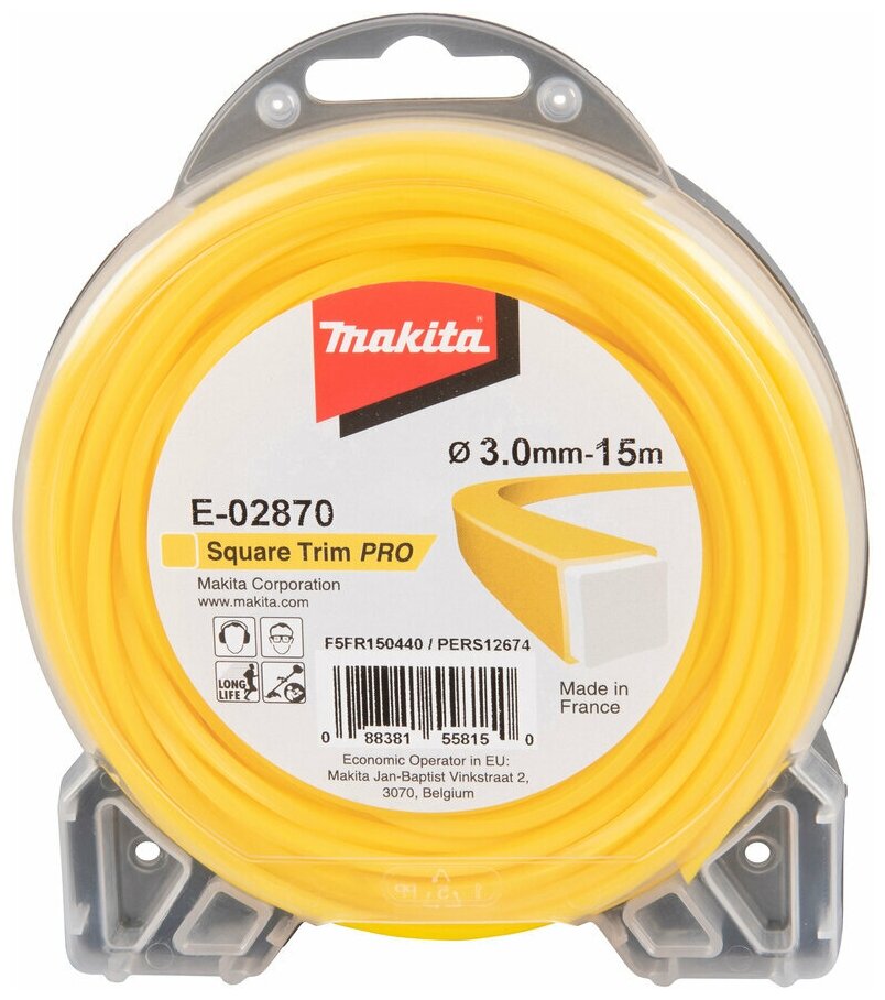 фото Леска триммерная 3 мм х 15 м (квадратная / усиленная) MAKITA(E-02870)