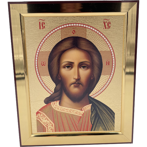 Икона Христос Спаситель, с золочением 14,5*18 см