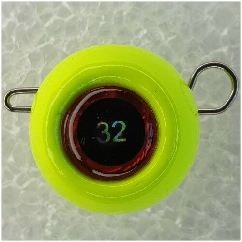 фото Груз желтый "ультрафиолет" чебурашка 24 грамма (разборная) 5 штук в упаковке мормыш