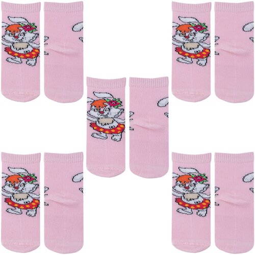 Носки LorenzLine 5 пар, размер 8-10, розовый носки lorenzline 10 пар размер 8 10 серый розовый