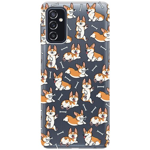 Силиконовый чехол с принтом Corgi Pattern для Samsung Galaxy M52 5G / Самсунг М52 силиконовый чехол с принтом avo gymnastic для samsung galaxy m52 5g самсунг м52