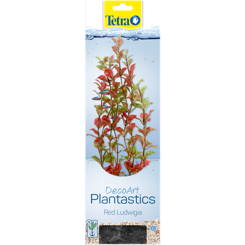 Растение Tetra DecoArt Plantastics Red Ludvigia (L) 30 см, с утяжелителем растение для аквариума red foxtail 3 l 30 см с утяжелителем