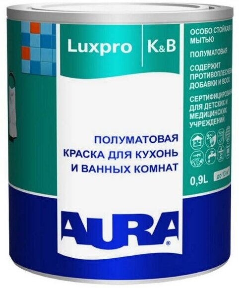 Краска AURA Luxpro Kitchen&Bathroom ALP022 0.9л