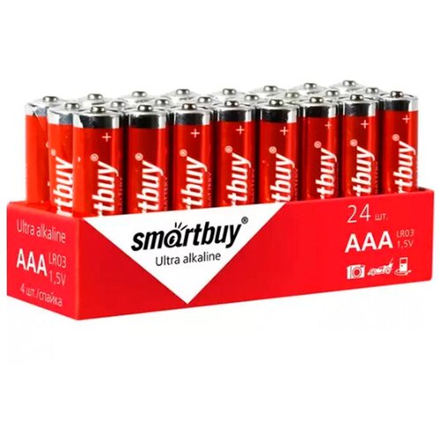 Батарейка AAA SmartBuy LR03-24Box, 1.5В, (24/480/19200)