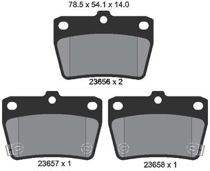 Дисковые тормозные колодки задние Textar 2365601 для Chery Tiggo, Chery Tiggo 3, Toyota RAV4 (4 шт.)