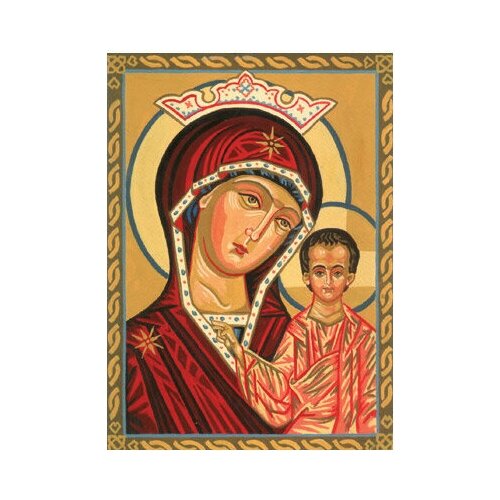 Канва/ткань с рисунком Grafitec серия 6.000 40 см х 30 см 6.063 Пресвятая Богородица