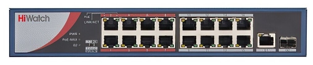 Коммутатор неуправляемый 16-ти портовый PoE (DS-S1816P(B))