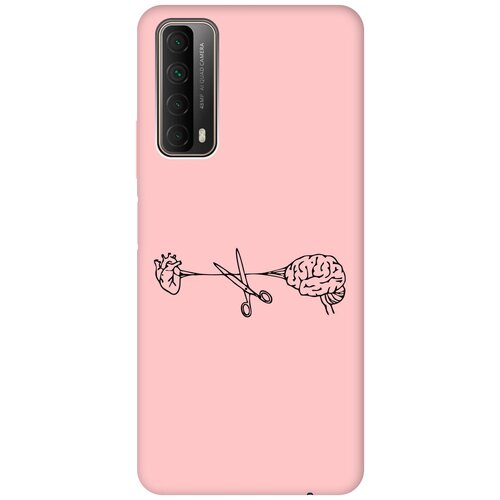 Силиконовый чехол на Huawei P Smart (2021), Хуавей П Смарт (2021) Silky Touch Premium с принтом Cut It светло-розовый силиконовый чехол на huawei p smart 2021 хуавей п смарт 2021 silky touch premium с принтом heartbreaker розовый