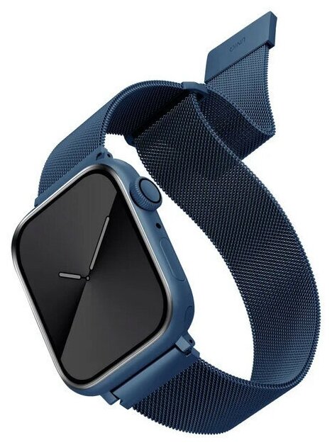 Ремешок Uniq Dante Strap Mesh Steel для Apple Watch 45/44/42 мм, Синий