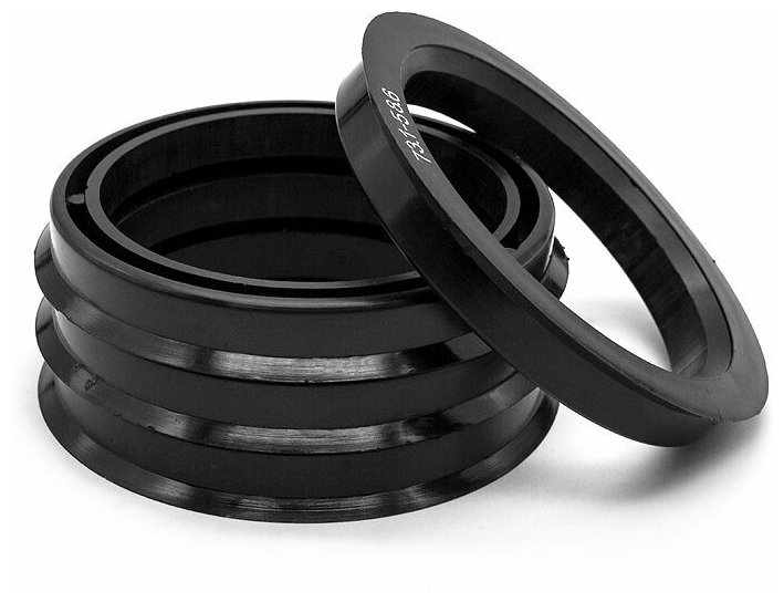 Центровочные кольца для дисков автомобильные проставки колесные высококачественный пластик 731х586 BLACK 4 шт
