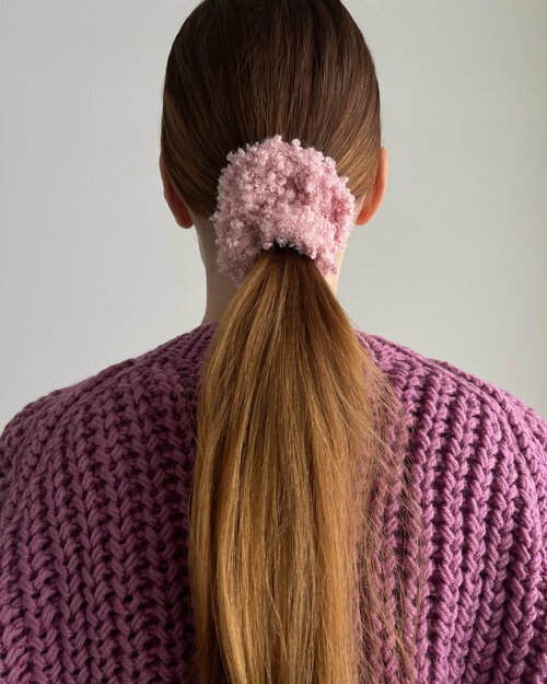 Резинка для волос Shalieste барашек нежно-розовая