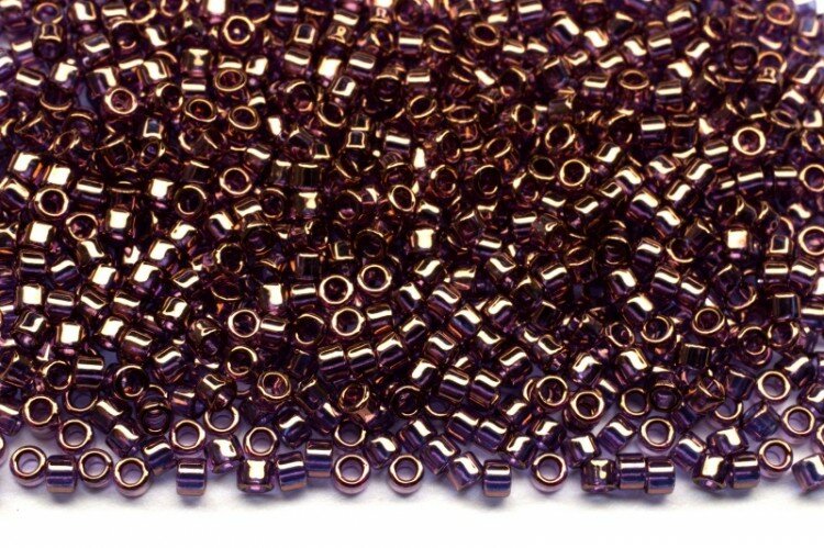 Бисер японский TOHO AIKO цилиндрический 11/0 #0202 сирень, золотое сияние, 5 грамм