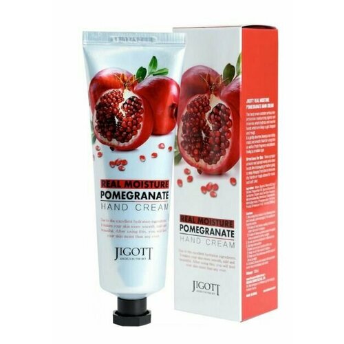 Jigott Крем для рук Real Moisture Pomegranate Hand Cream, с экстрактом граната, 100 мл