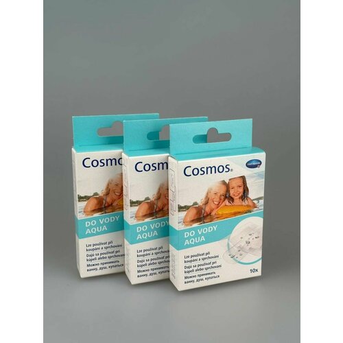 COSMOS Aqua Пластыри водоотталкивающие на рану 3 размера - 3 упаковки