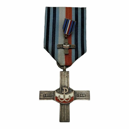 Польша, крест Варшавского восстания с фрачником 1981-1990 гг. польша крест великопольского восстания 1961 1970 гг