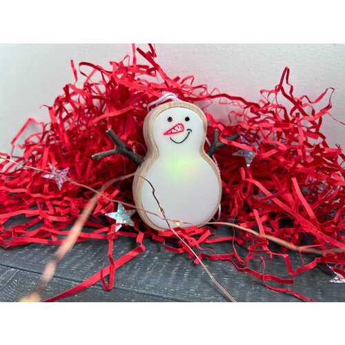 Фонарик-ночничок светодиодный снеговик