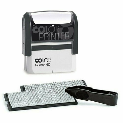 Штамп самонаборный Colop Printer 40 Set-F, 59*23 мм, без рамки-6 строк, с рамкой-4 строки штамп самонаборный 2 страницы printer