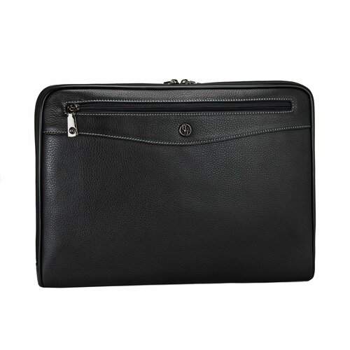 Папка для документов фактура зернистая, черный