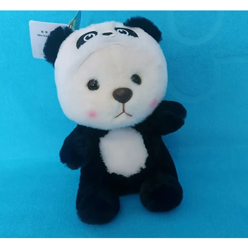 Мягкая игрушка Прелестный плюшевый Медвежонок в костюме Панды. 22 см.