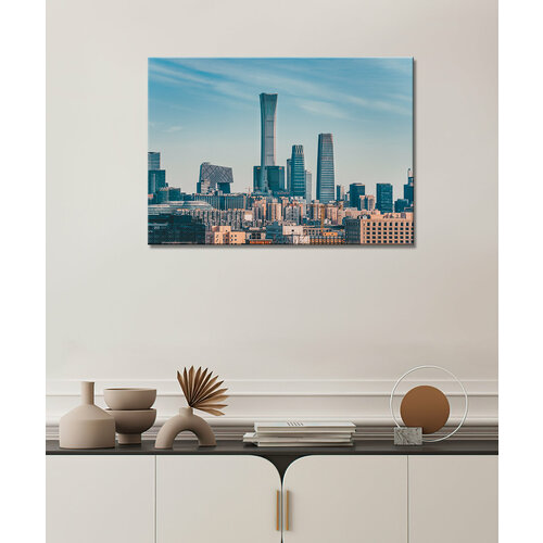 Картина/Картина на холсте для интерьера/Картина на стену/Картина для кухни/ -Китай небоскребы 15 60х80