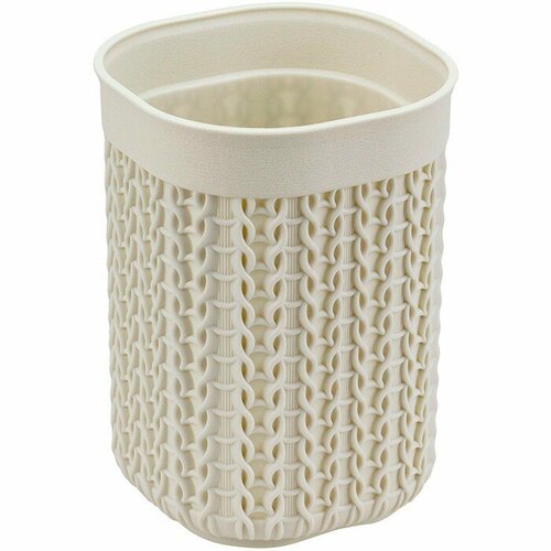 Стакан дзубных щеток Вязание квадрат белый ротанг 443₽