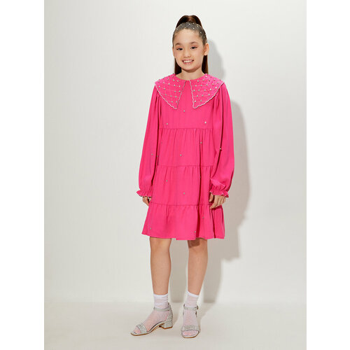 Платье Acoola, размер 110, фуксия платье acoola размер 110 розовый