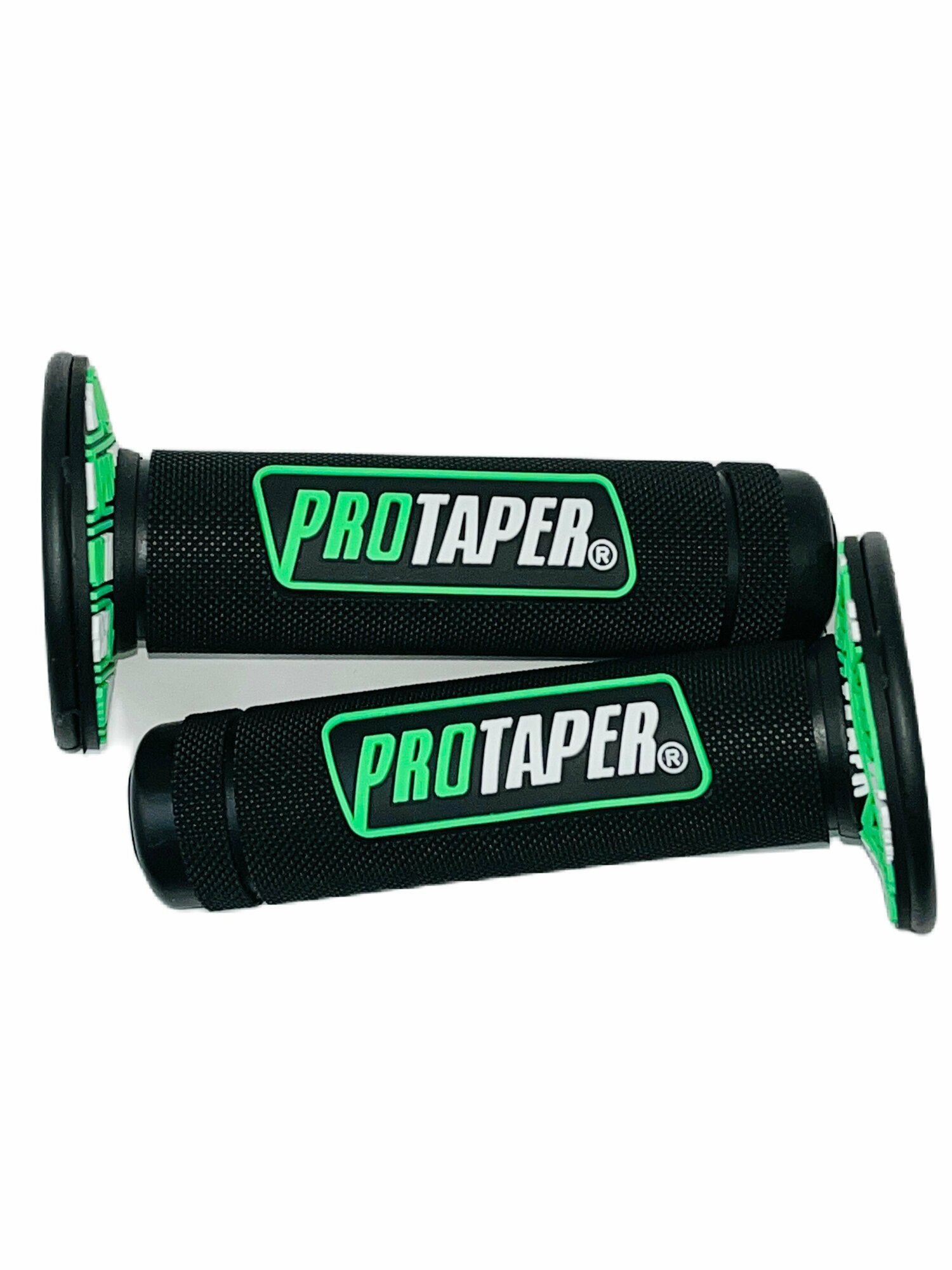 Грипсы руля (комплект) PRO-TAPER 22мм черный/зеленый