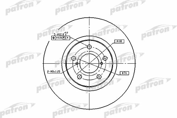 Тормозной диск Patron - фото №2