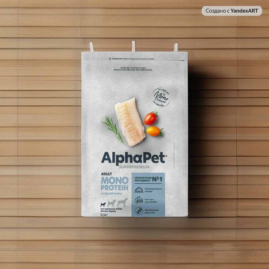 ALPHAPET MONOPROTEIN Adult Корм сух.белая рыба д/собак средних и крупных пород 12кг - фото №6