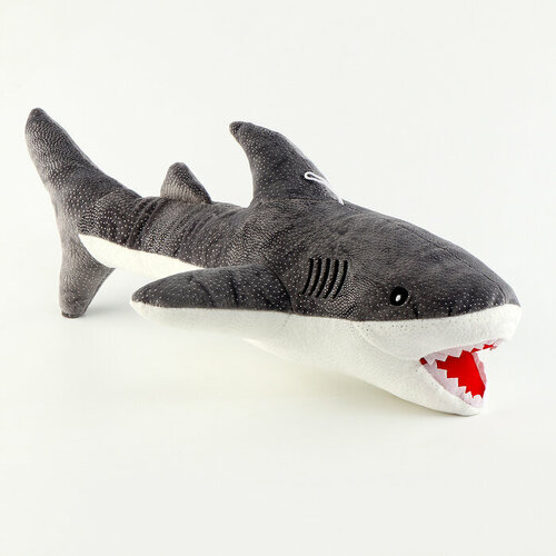 Мягкая игрушка Акула, 55 см, цвет серый мягкая игрушка акула 55 см цвет синий