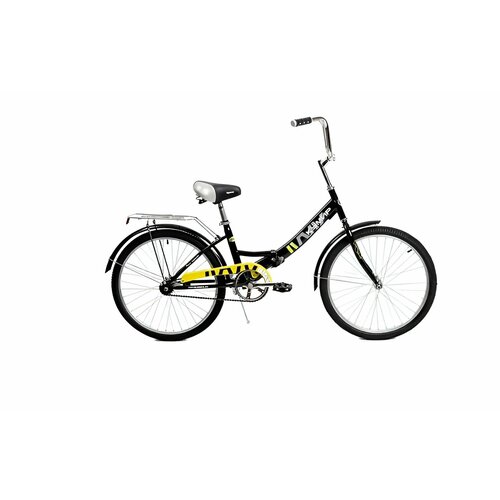 фото Городской велосипед кумир 2601 колесо 26", складной, черно-желтый