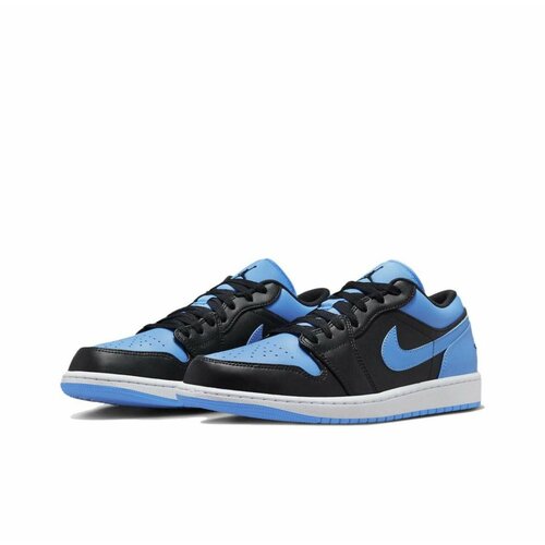 кроссовки air jordan wmns air jordan 1 low black university blue белый Кроссовки NIKE Air Jordan 1 Low, размер 44 EU / 28 cm, голубой, синий