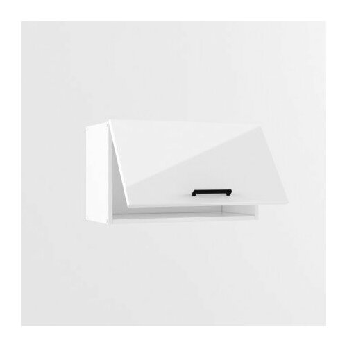 Шкаф верхний софт Белый глянец 600 мм