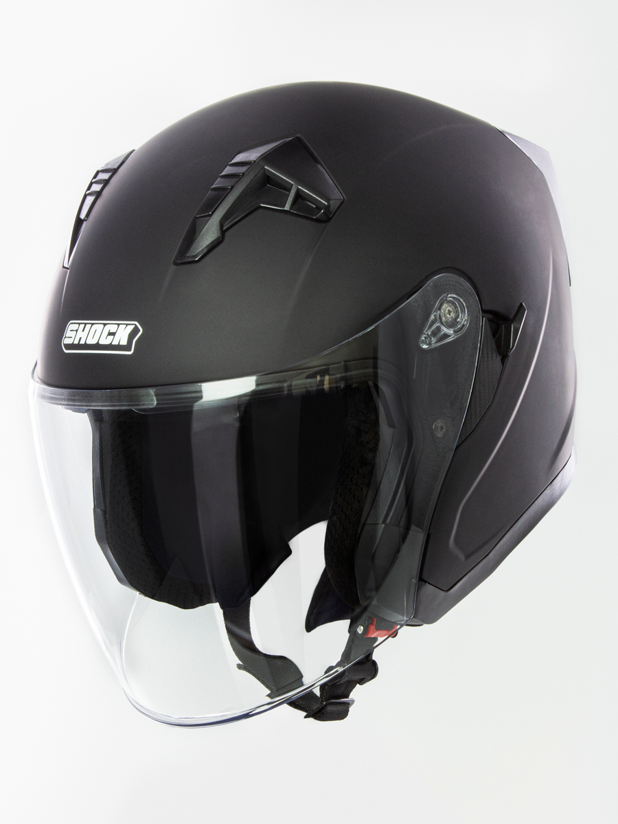 Шлем дорожный открытый SHOCK R2 MATT BLACK, Размер L