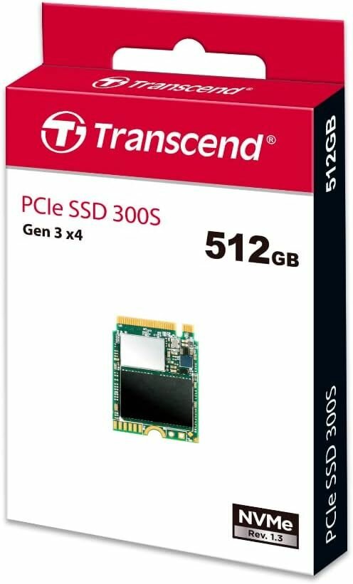 Накопитель SSD M.2 2230 Transcend MTE300S 512GB NVME PCI-E Gen3 x4 3D TLC NAND 2000/1100 MB/s IOPS 90K/190K MTBF 2M TBW 200 - фото №4