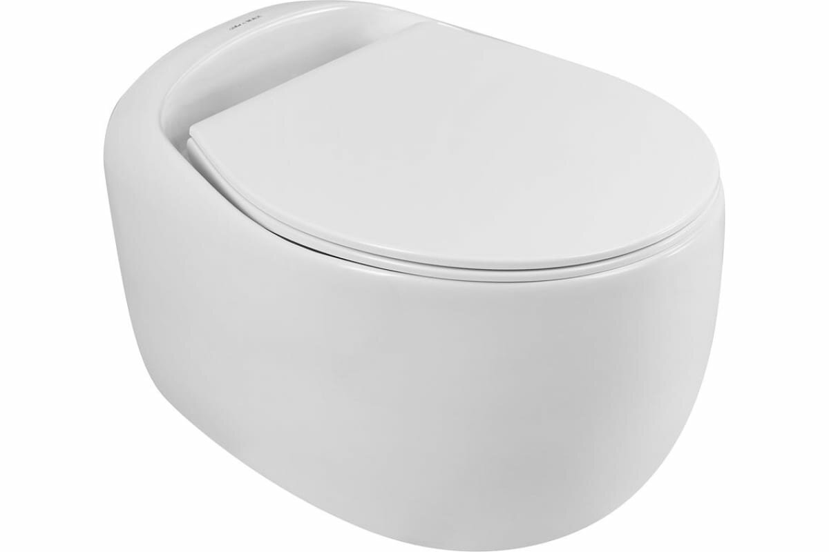 фото Подвесной безободковый унитаз Art&Max FORLI с сиденьем в комплекте AM020CHR/SC