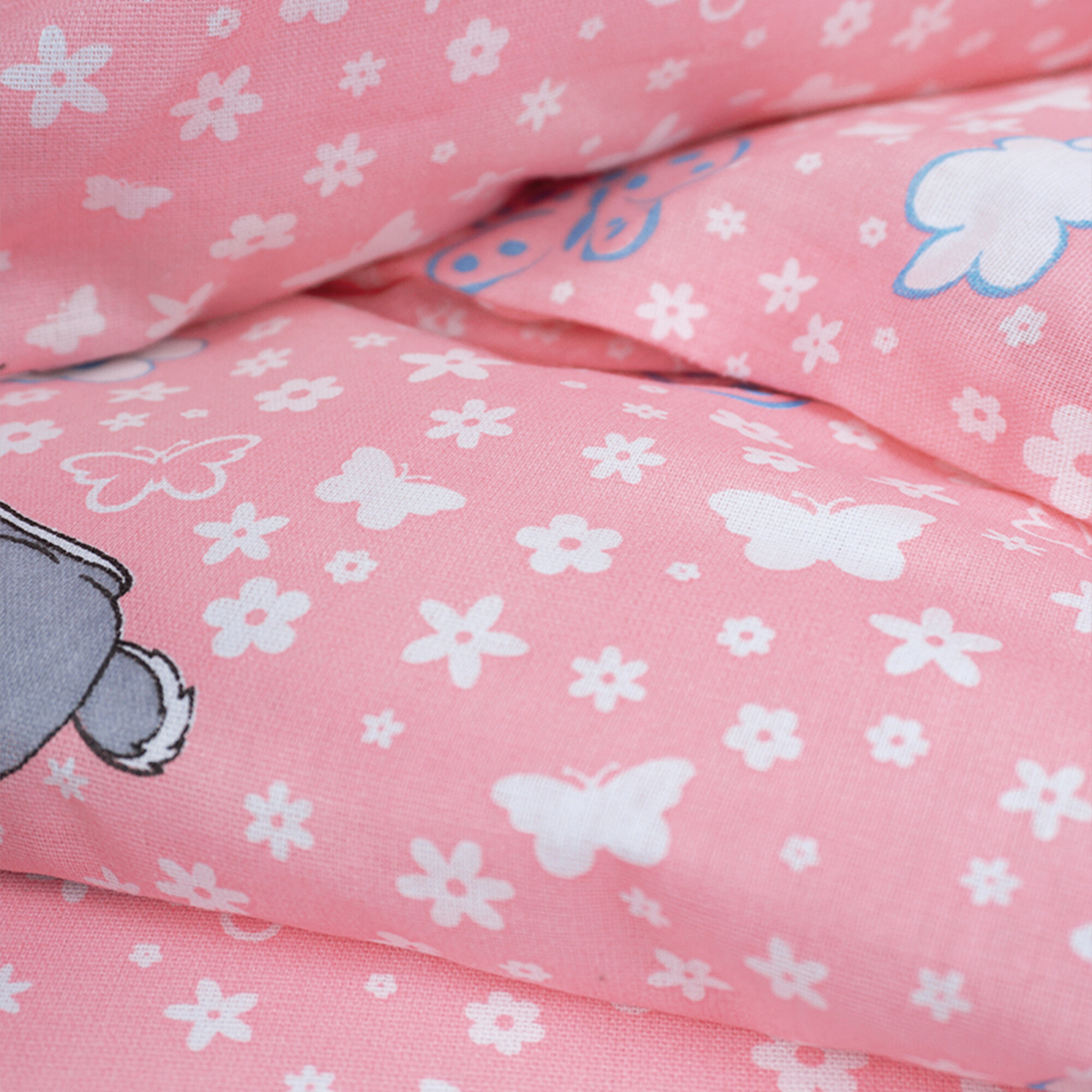 Комплект постельного белья Детский в кроватку Galtex Зайки серые бело-розовый