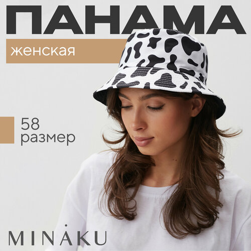 фото Панама minaku, размер 56/58, черный
