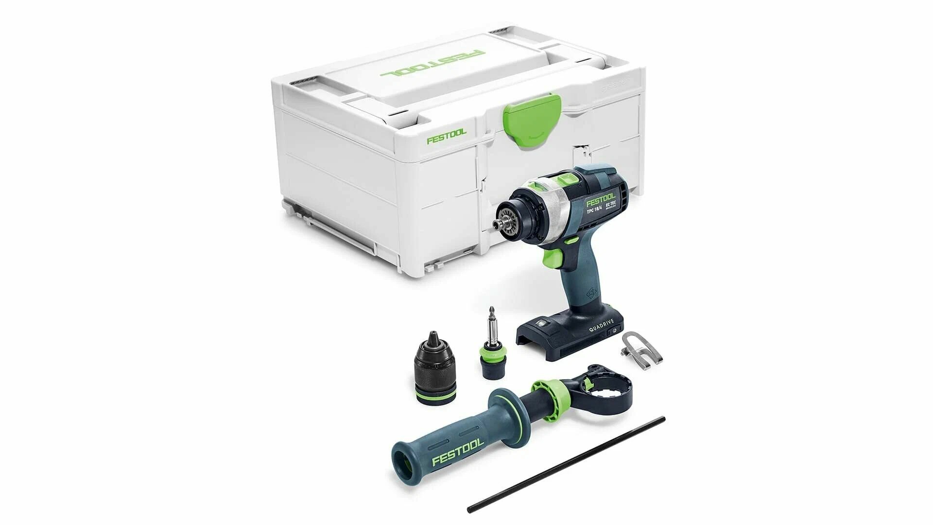 Аккумуляторная ударная дрель-шуруповёрт FESTOOL QUADRIVE TPC 18/4 I-Basic 575604